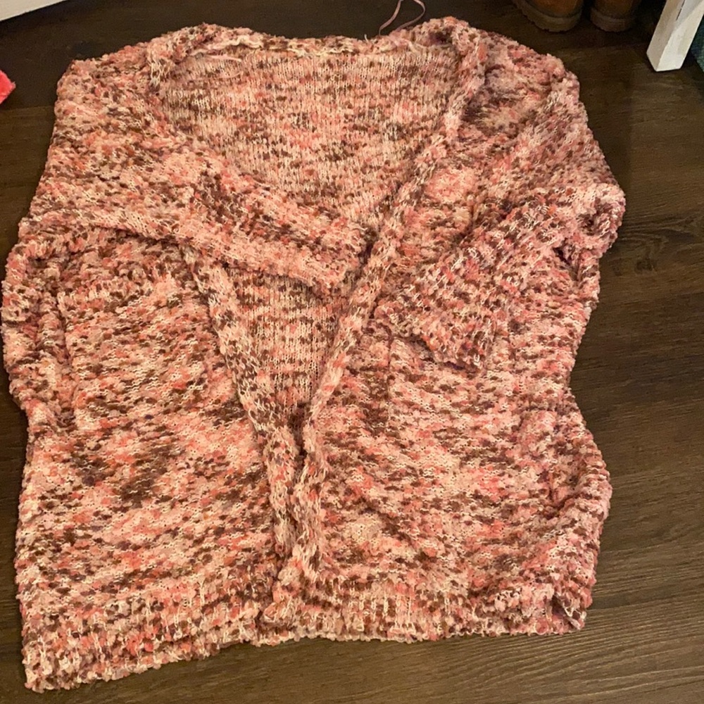 Popcorn knit cardigan size L